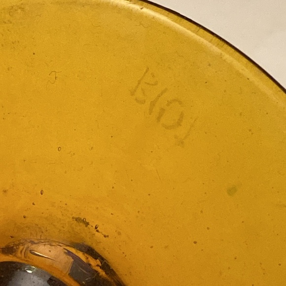 French amber glass oil lamp from Biot, 1970s / costa riviera - Picture 4 of 4